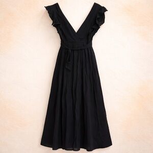 MATERNITY BLACK DRESS WITH TIE